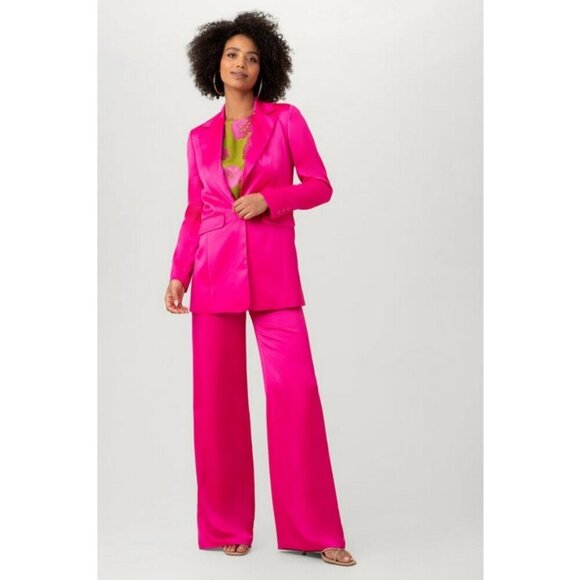 💕TRINA TURK💕 Nolita Pant ~ Silverlake Satin Trina Pink 8 NWT - Picture 5 of 12